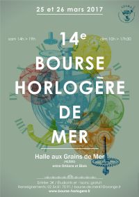 14ème BOURSE HORLOGÈRE DE MER – 25 & 26 MARS 2017. Du 25 au 26 mars 2017 à Mer. Loir-et-cher.  14H00